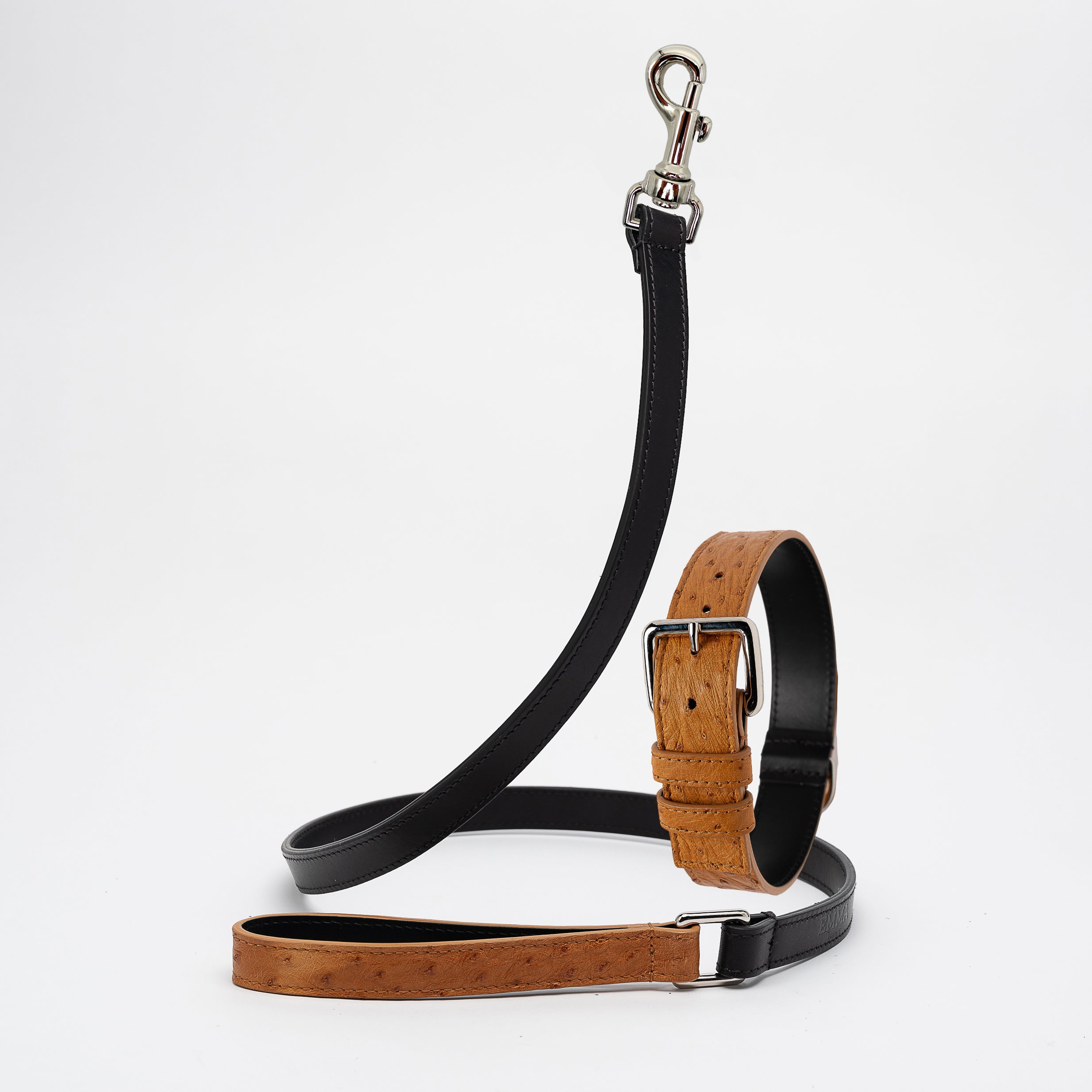 Laisse pour Chien de Luxe - Fabrication Artisanale | Cuir d'Autruche