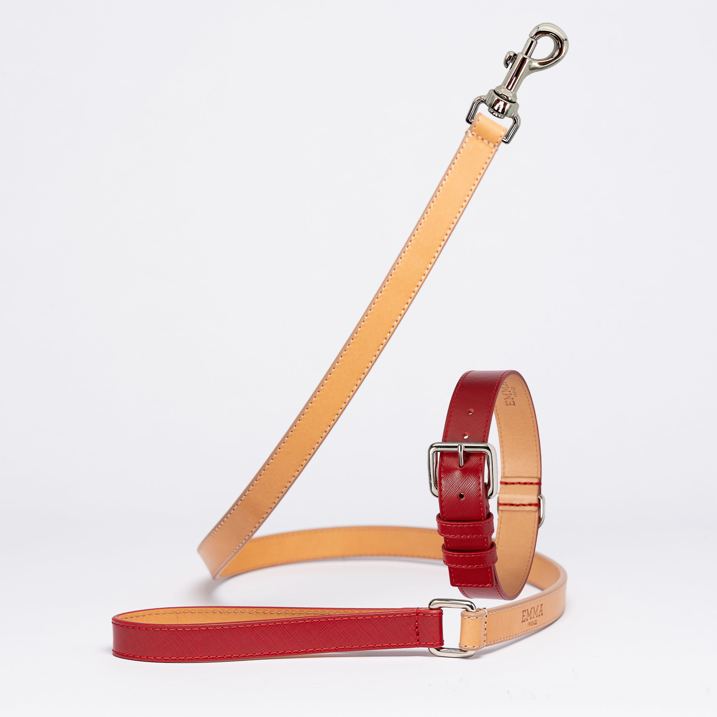Laisse pour Chien - Luxe et Design | RED SAFFIANO