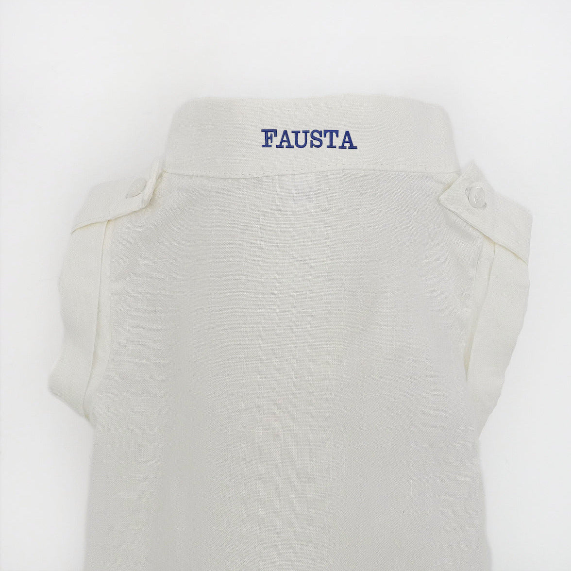 WHITE LINEN-SHIRT