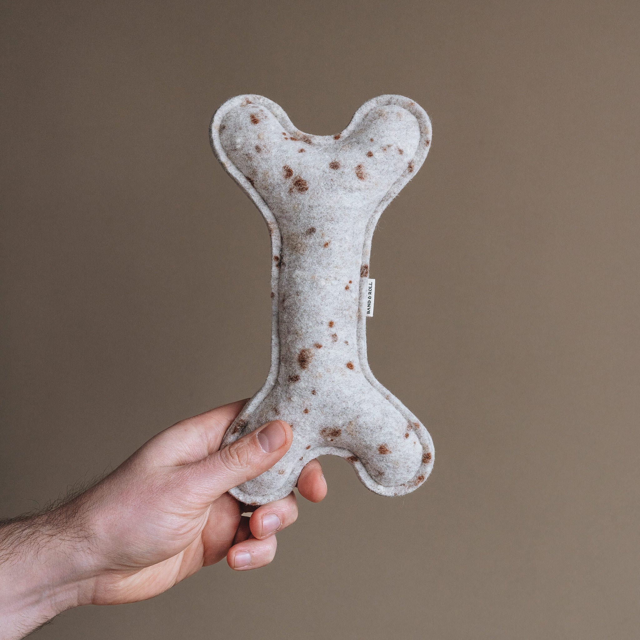 Jouet pour Chien Écologique en laine feutrée - WOOL BONE | Peluche pour chien en forme d'os