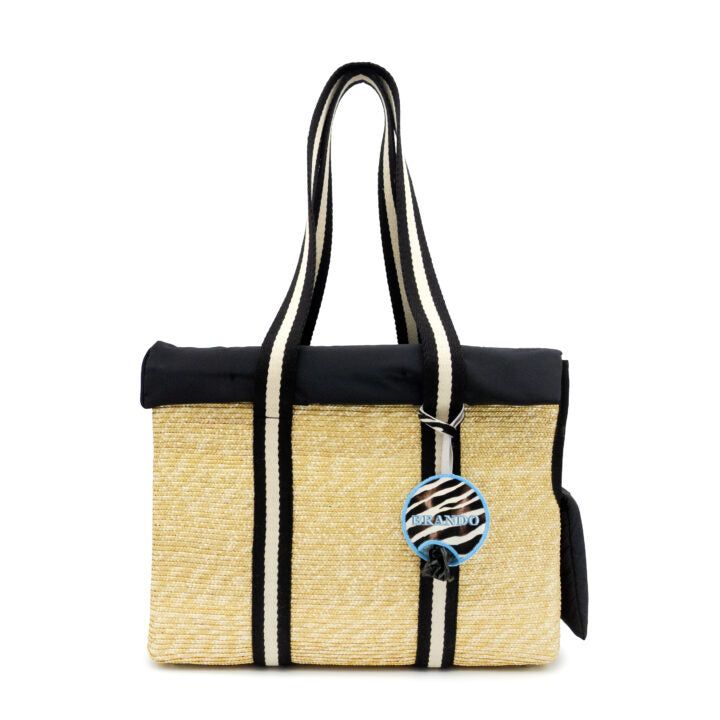 Sac chien élégant – bandoulière contraste et détails couture