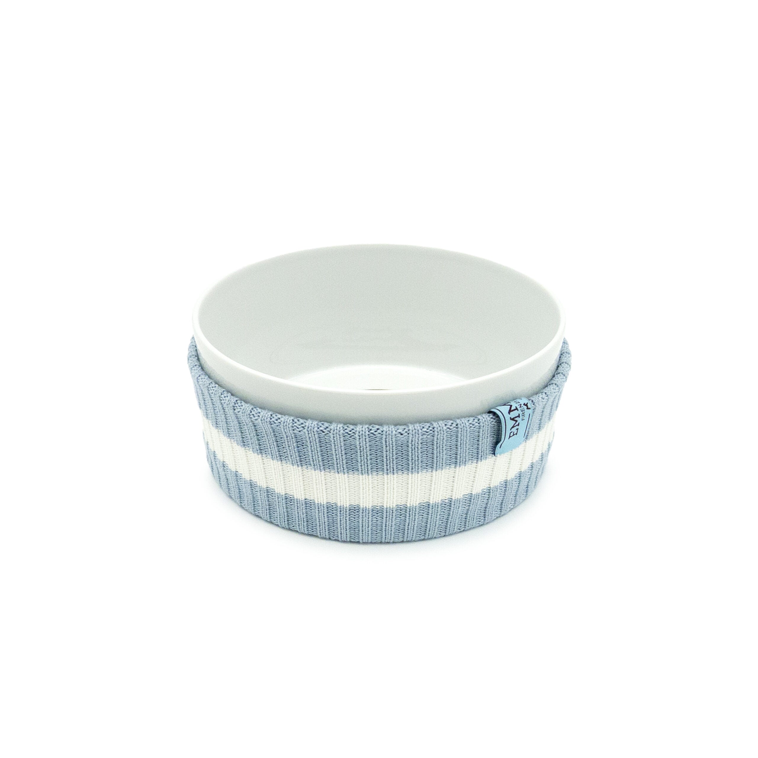 Gamelle chien porcelaine design – bande bleu ciel EMMA Firenze