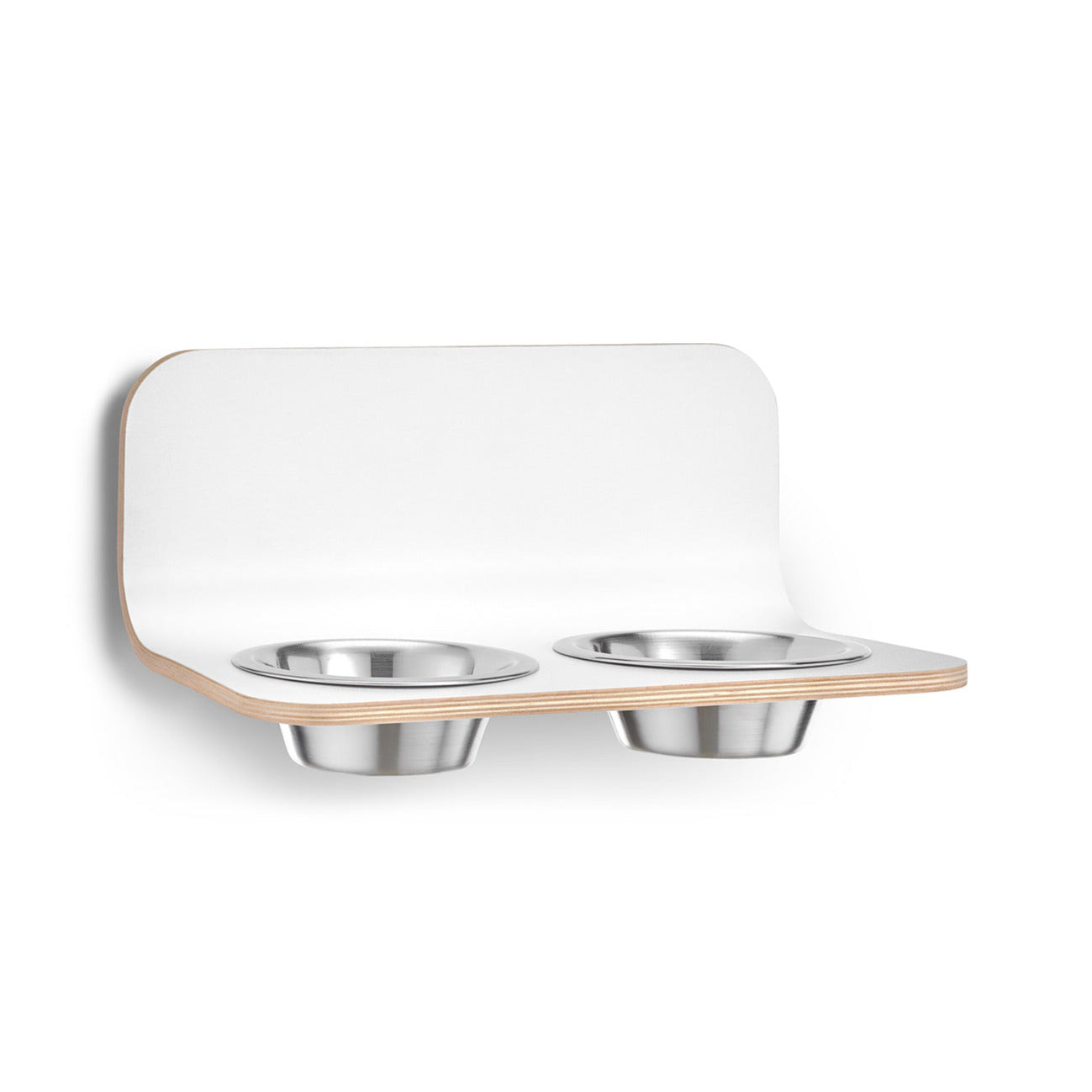 Gamelle Design pour Chien fixation mural | ARCO Blanc - Gamelle en Acier