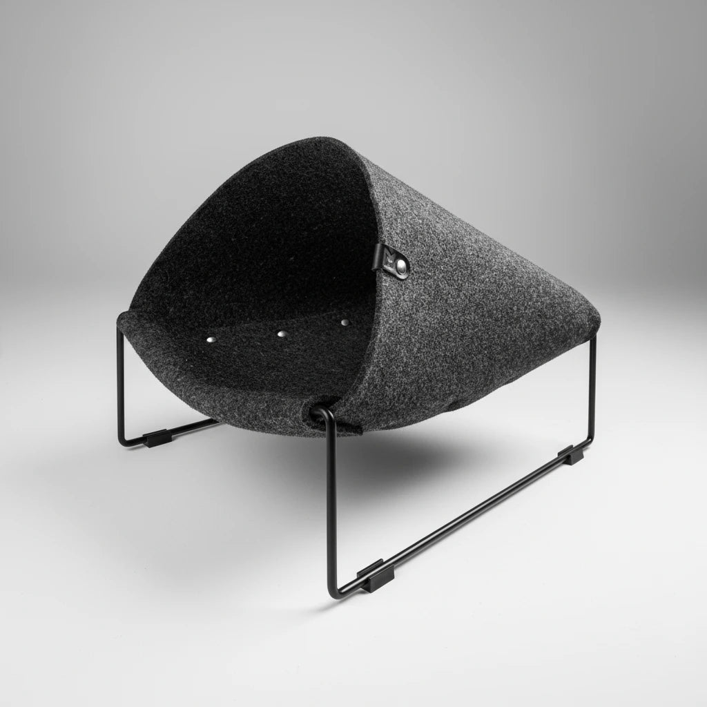 Vue de profil de la niche pour chat design Loggia