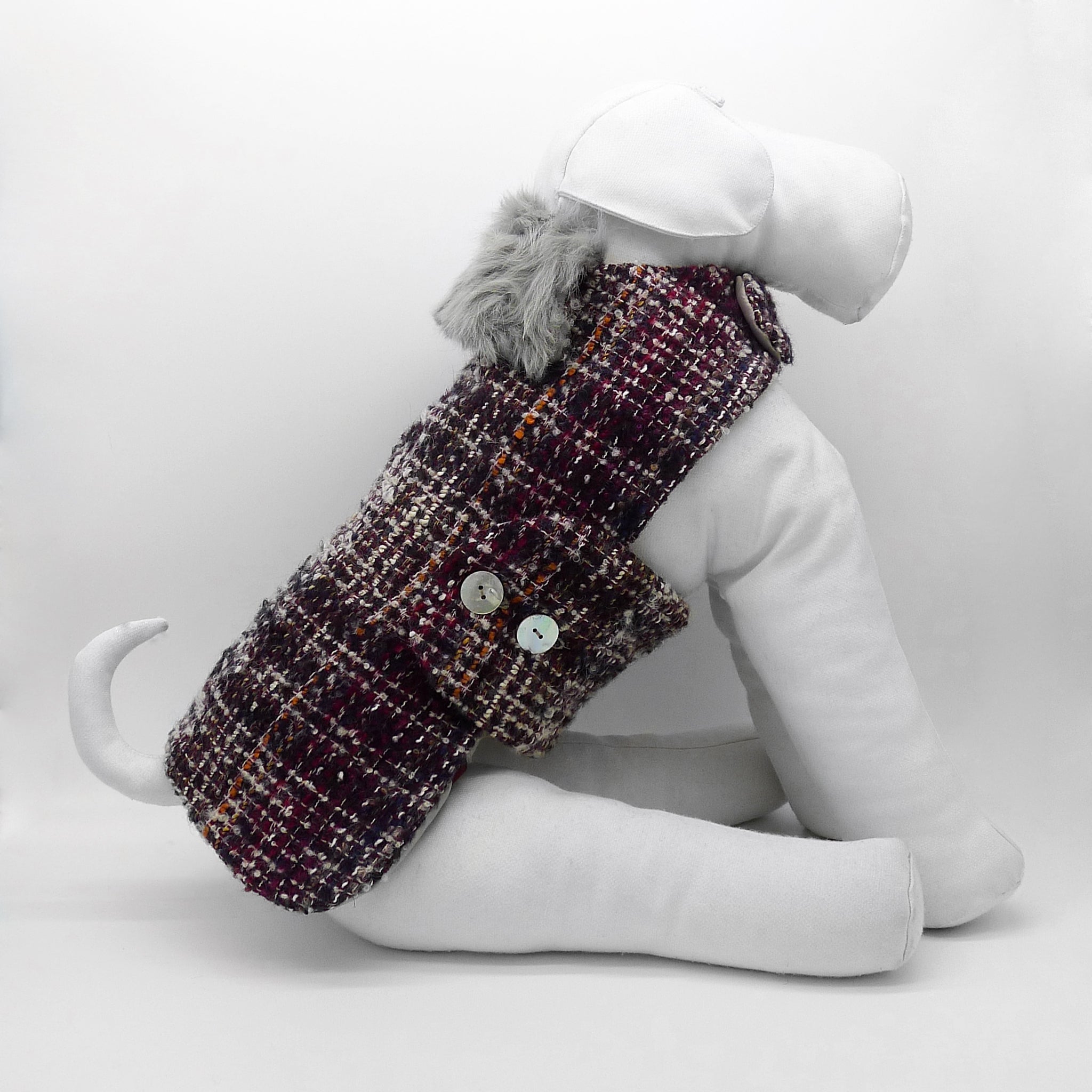 Manteau pour Chien en Cachemire sur mesure | BLACK TWEED - LOZAMO