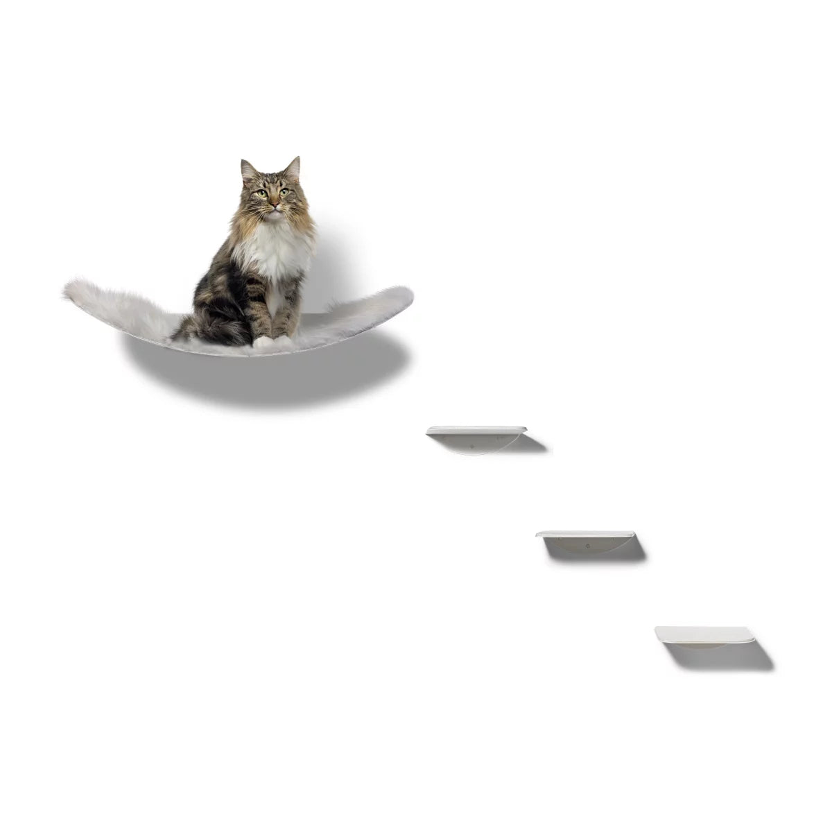 Arbre à Chat Mural | Luxe et Design - WL 100 Minimalist Hamac Blanc
