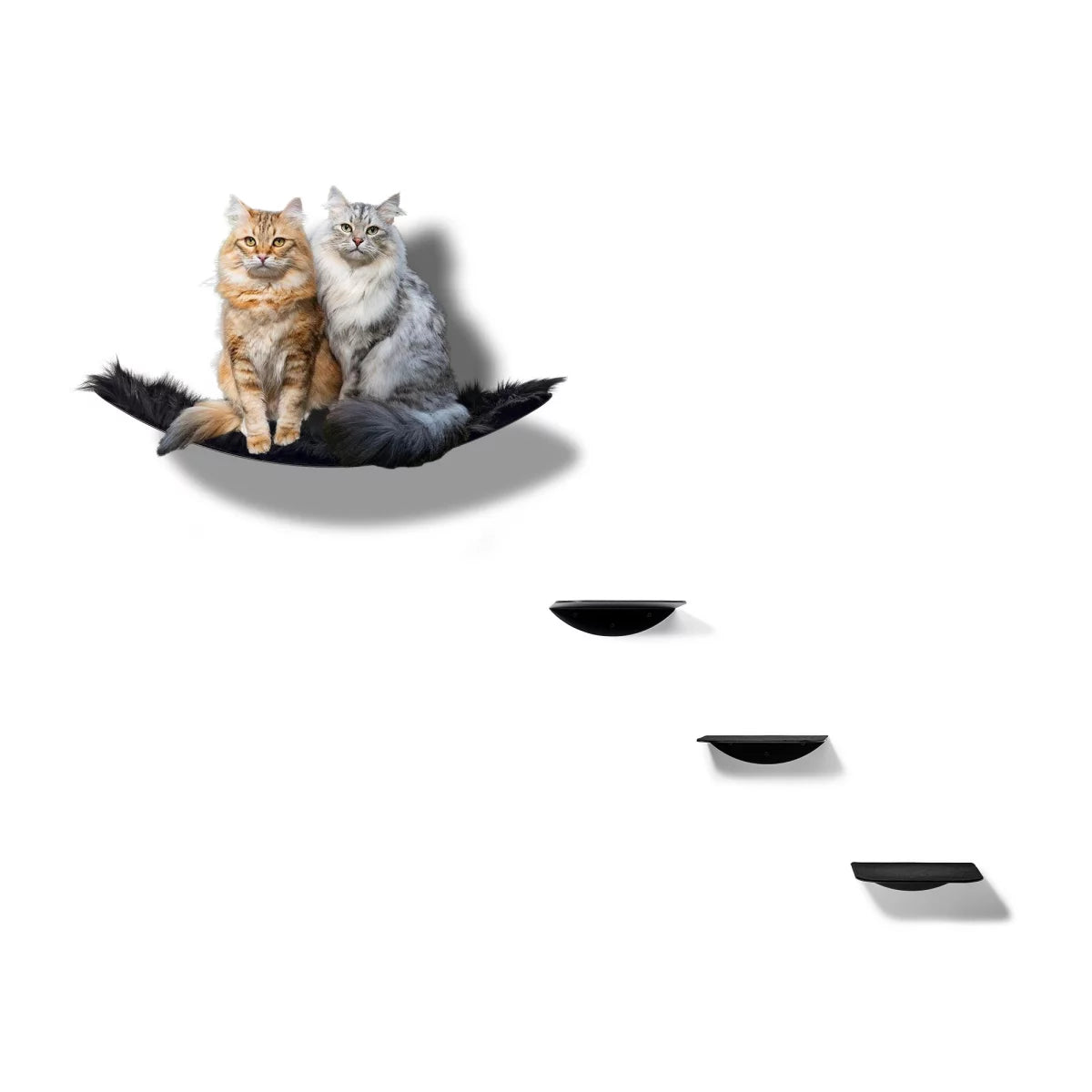 Arbre à Chat Mural | Luxe et Design - WL 100 Minimalist Hamac Noir