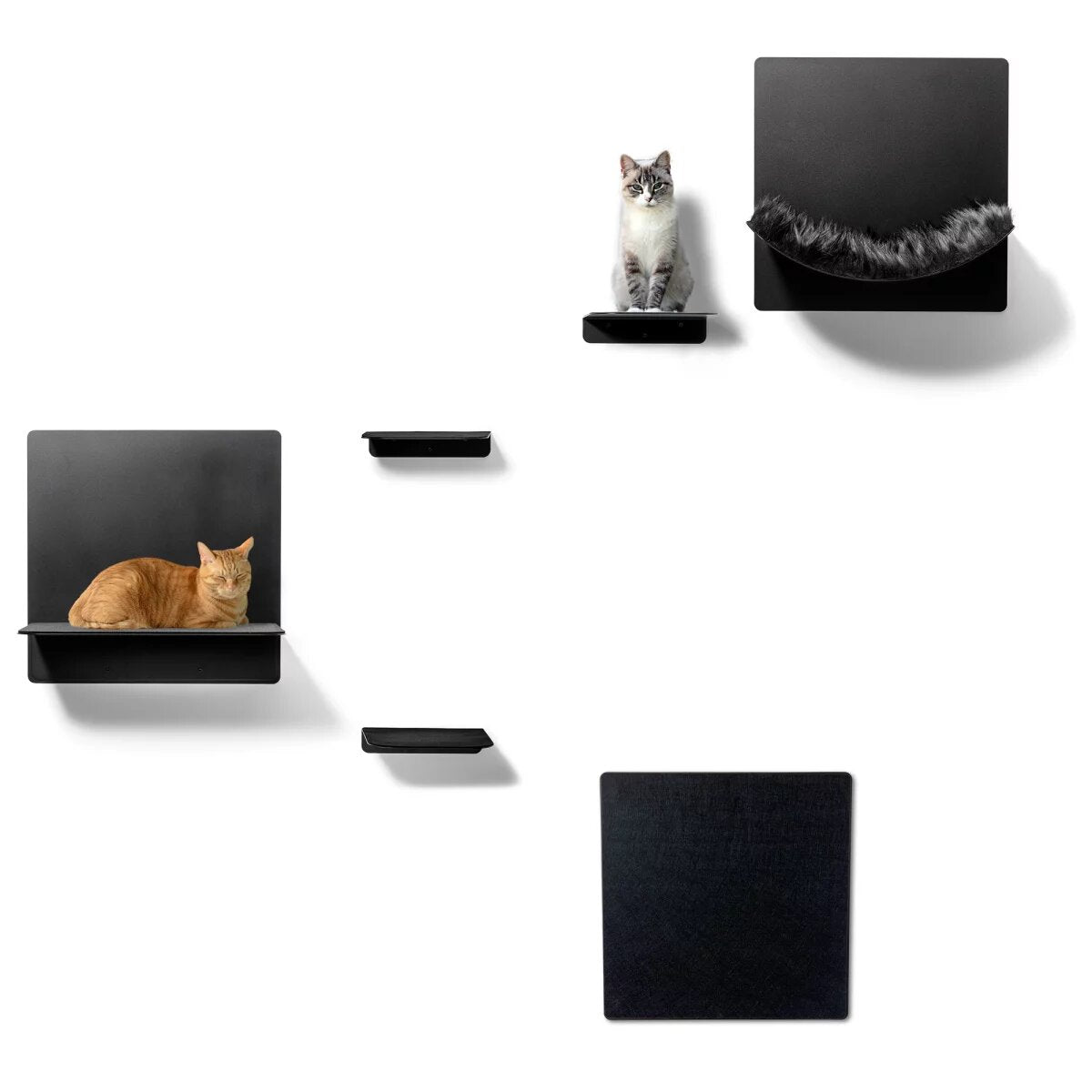 Arbre à Chat Mural Complet | Lozamo - WL 300 Noir