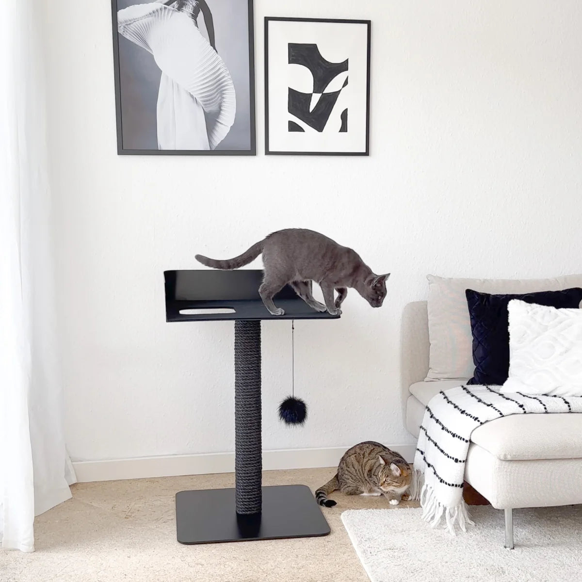 Arbre à Chat Design MS 520 – Noir – Élégance Minimaliste