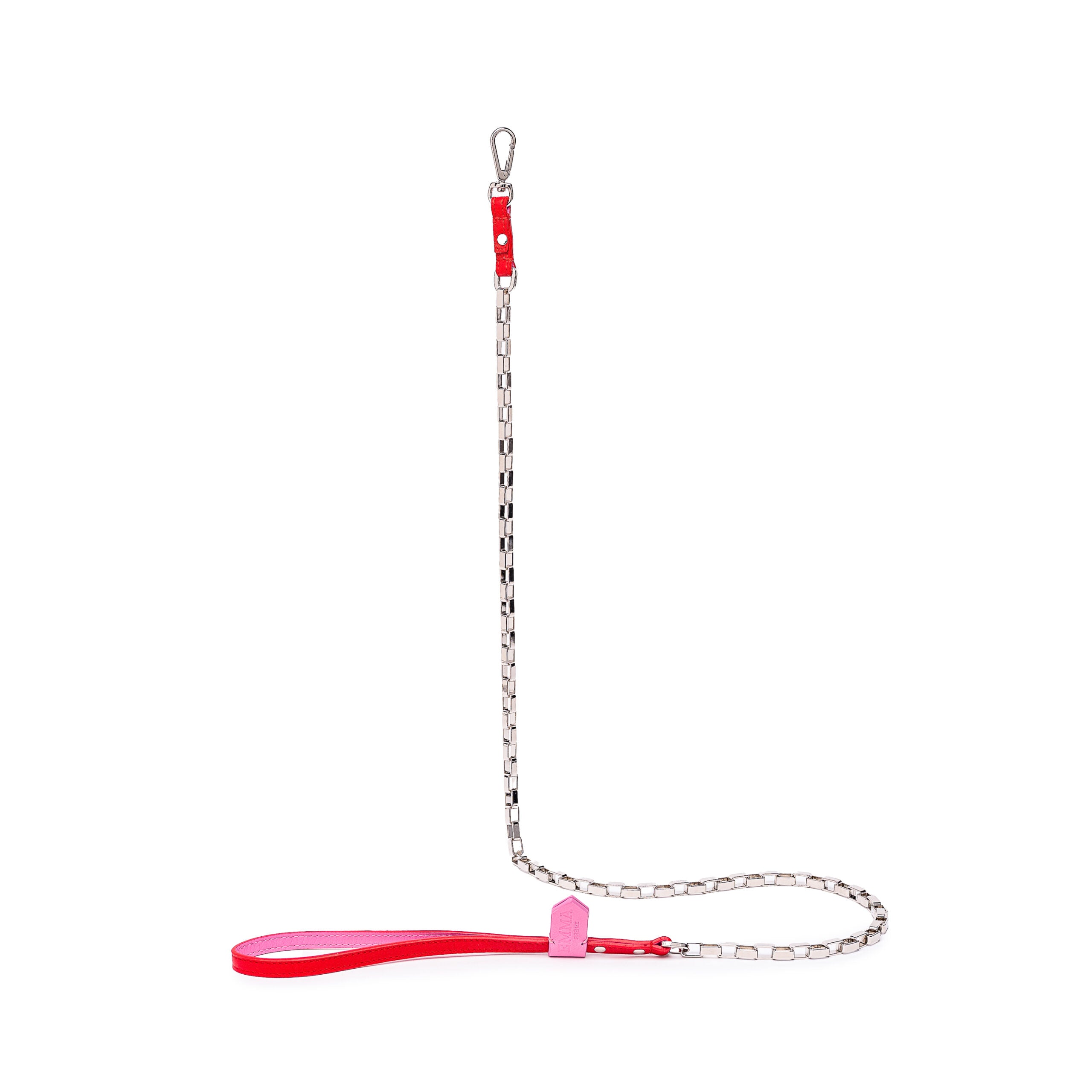 Laisse chien luxe rouge & rose – GLAM Bi-Color Leash design italien