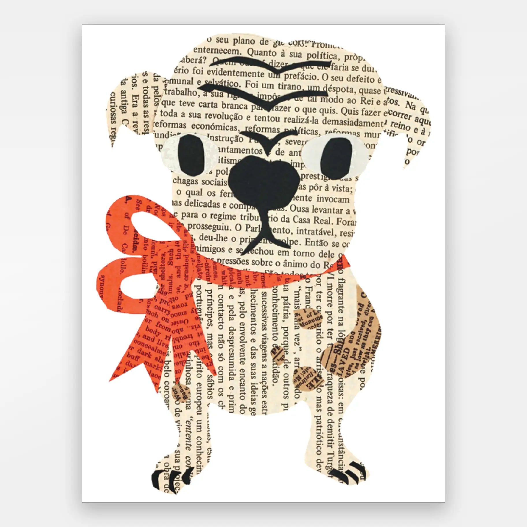 Carte chien avec arc