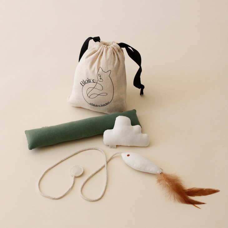 Jouet pour Chat | 3 jouets avec herbe à Chat - INDOOR FISHING