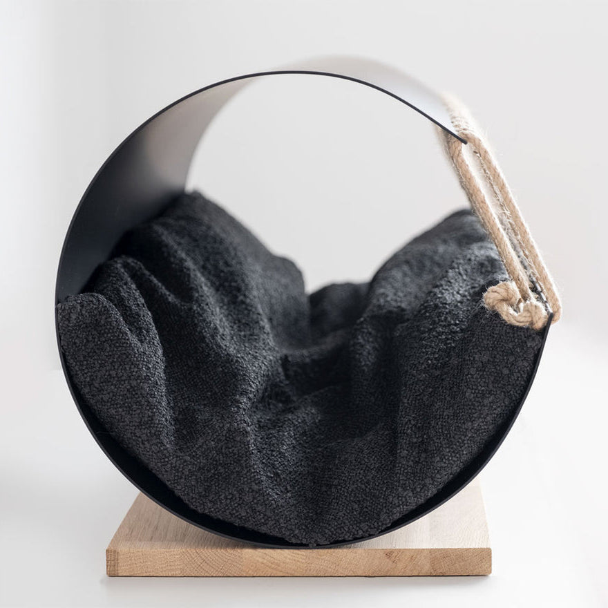 Panier Luxe et Design pour Chat | TUBO Noir - Lozamo