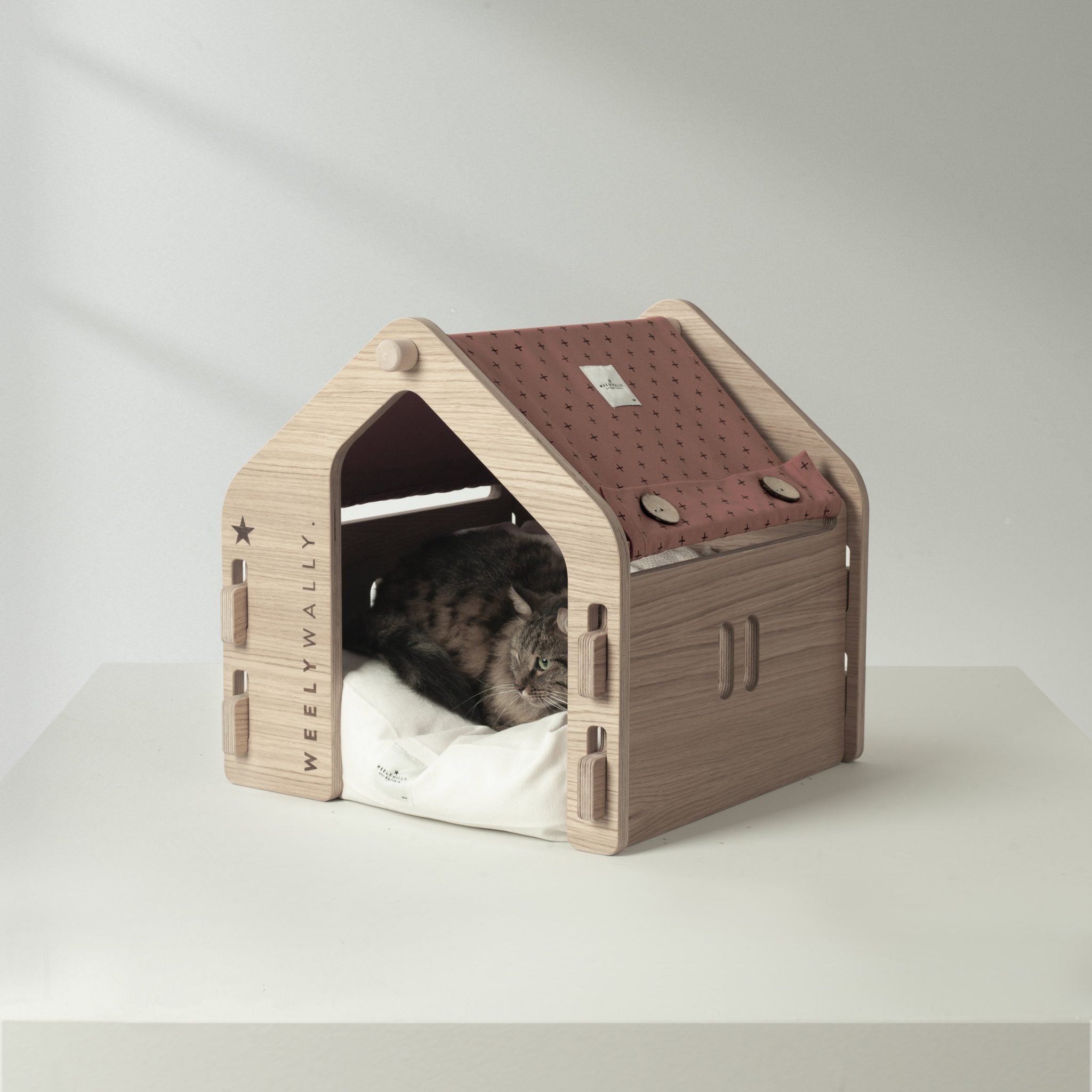 Maison pour Chat en Bois intérieur - VIENNE