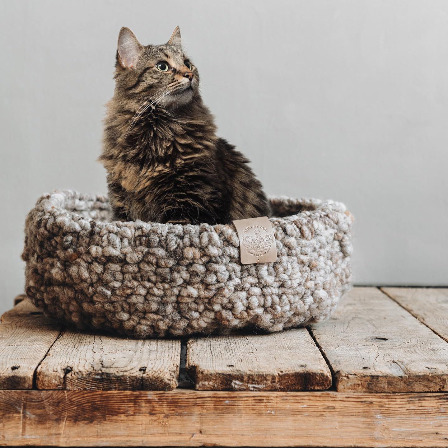 Panier pour Chat en laine Design | Fabrication artisanale - NEST Beige