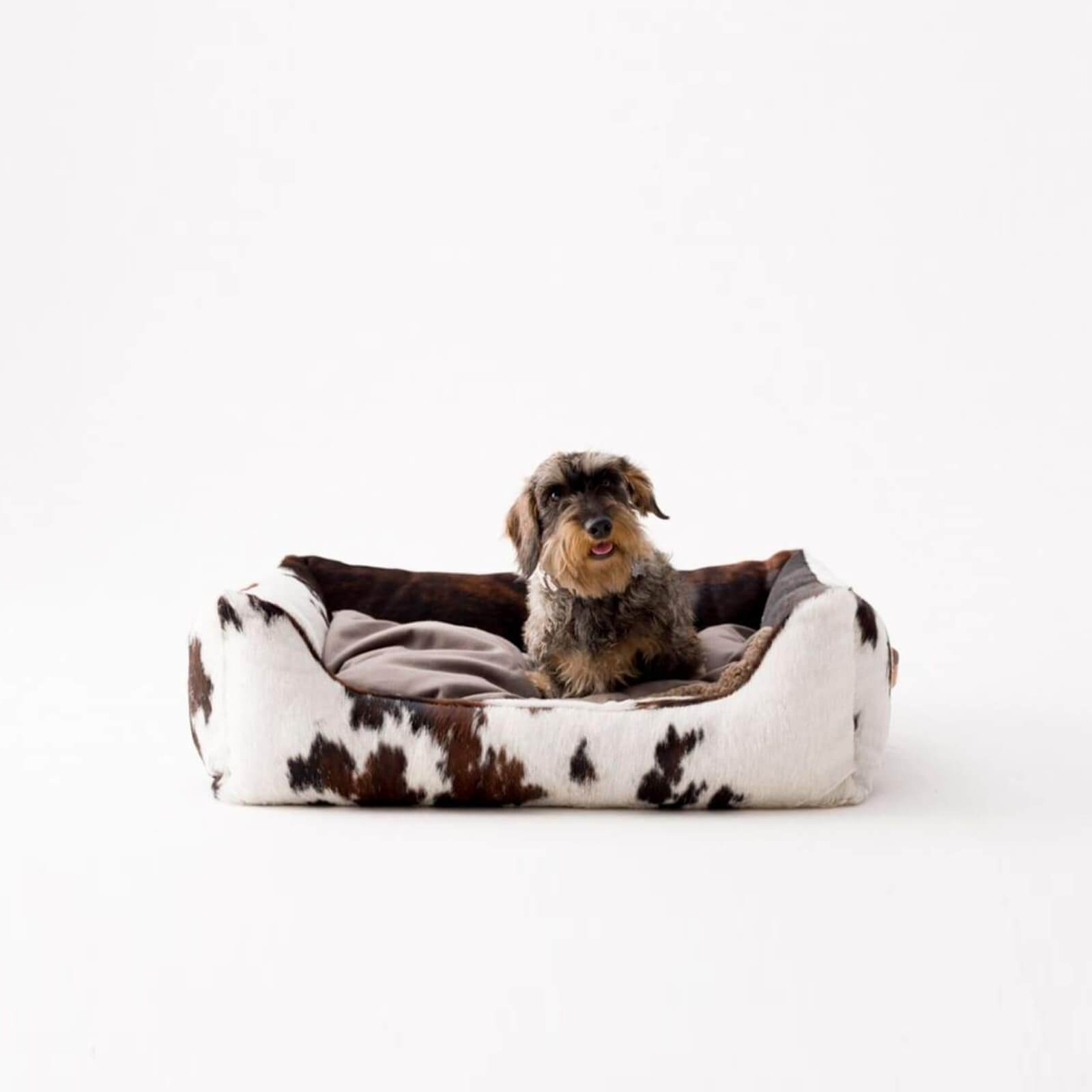 Cowhide dog bed best sale